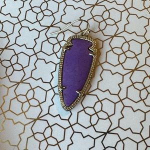 GUC Kendra Scott Single Neon Purple Sky Earring